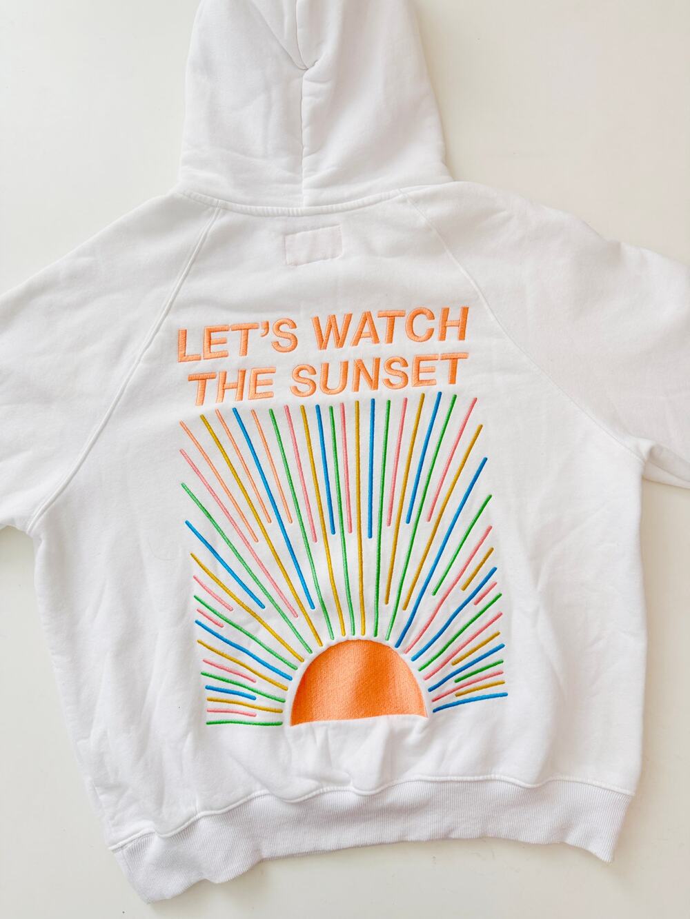 Dandy worldwide sunset embroidered hoodie - size small